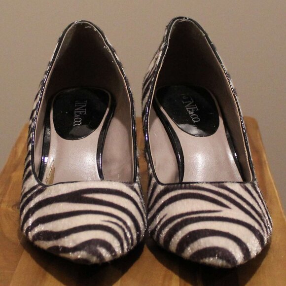 Nine & Co Zebra Print Heels - Sz 9 - Picture 4 of 5